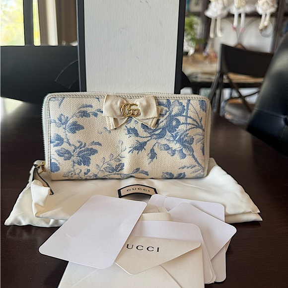 Gucci GG Marmont Long Wallet Wallet Floral Canvas Limited Edition - Picture 1 of 11